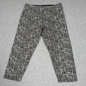 Casablanca Marrakech Clothing  Black White Pattern Cropped Capri Leggings Sz M